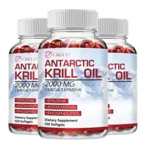 Antarctic Krill Oil - Supports Brain,Cardiovascular,Joint,Eye & Skin Health - Omega-3 EPA, DHA, Astaxanthin - 120 Capsules