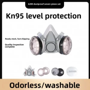 Factory Direct 6200 Half-Face Respirator: Anti-Dust Gas Mask for Heavy Dust, Painting, Grinding, Welding, Chemical & Pesticide