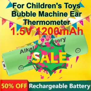 AA 1.5V Rechargeable Lithium Battery for Children's Toys Bubble Machine Ear Thermometer 1200mAh Large Capacity Battery